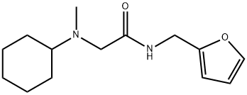 2-[cyclohexyl(methyl)amino]-N-(furan-2-ylmethyl)acetamide 구조식 이미지