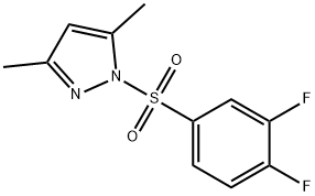 1-(3,4-difluorophenyl)sulfonyl-3,5-dimethylpyrazole 구조식 이미지