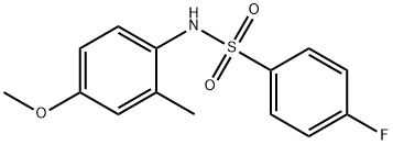 4-fluoro-N-(4-methoxy-2-methylphenyl)benzenesulfonamide 구조식 이미지