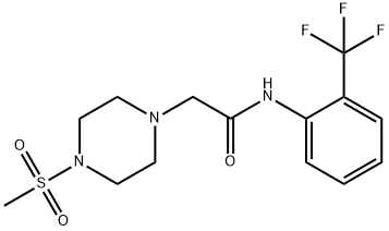 2-(4-methylsulfonylpiperazin-1-yl)-N-[2-(trifluoromethyl)phenyl]acetamide 구조식 이미지