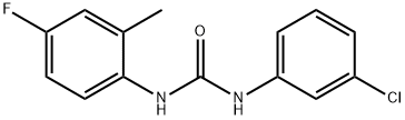 1-(3-chlorophenyl)-3-(4-fluoro-2-methylphenyl)urea 구조식 이미지