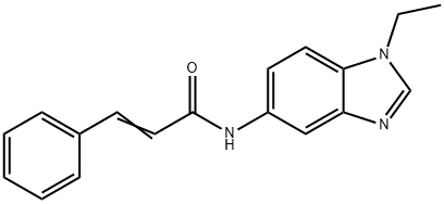 (E)-N-(1-ethylbenzimidazol-5-yl)-3-phenylprop-2-enamide Structure