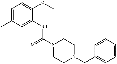4-benzyl-N-(2-methoxy-5-methylphenyl)piperazine-1-carboxamide Structure