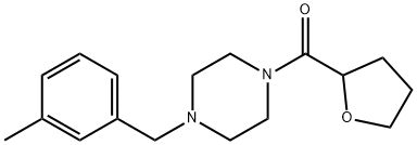 [4-[(3-methylphenyl)methyl]piperazin-1-yl]-(oxolan-2-yl)methanone Structure