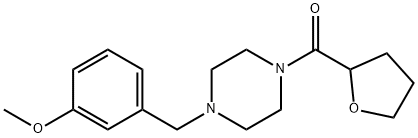 [4-[(3-methoxyphenyl)methyl]piperazin-1-yl]-(oxolan-2-yl)methanone 구조식 이미지