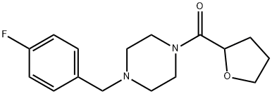 [4-[(4-fluorophenyl)methyl]piperazin-1-yl]-(oxolan-2-yl)methanone 구조식 이미지