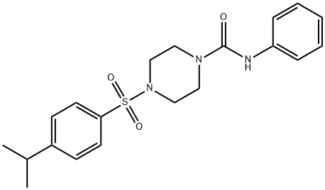N-phenyl-4-(4-propan-2-ylphenyl)sulfonylpiperazine-1-carboxamide Structure