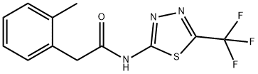 2-(2-methylphenyl)-N-[5-(trifluoromethyl)-1,3,4-thiadiazol-2-yl]acetamide 구조식 이미지