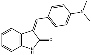 (3Z)-3-[[4-(dimethylamino)phenyl]methylidene]-1H-indol-2-one 구조식 이미지