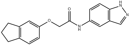 2-(2,3-dihydro-1H-inden-5-yloxy)-N-(1H-indazol-5-yl)acetamide Structure