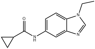 N-(1-ethylbenzimidazol-5-yl)cyclopropanecarboxamide 구조식 이미지