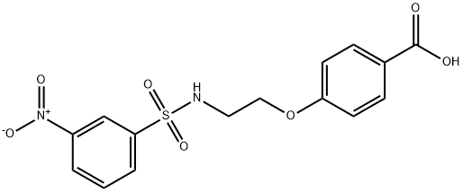 4-[2-[(3-nitrophenyl)sulfonylamino]ethoxy]benzoic acid 구조식 이미지