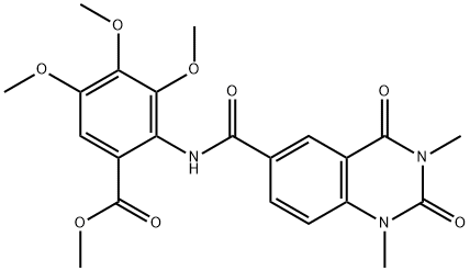 methyl 2-[(1,3-dimethyl-2,4-dioxoquinazoline-6-carbonyl)amino]-3,4,5-trimethoxybenzoate Structure