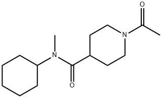 1-acetyl-N-cyclohexyl-N-methylpiperidine-4-carboxamide Structure