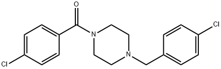 (4-chlorophenyl)-[4-[(4-chlorophenyl)methyl]piperazin-1-yl]methanone 구조식 이미지