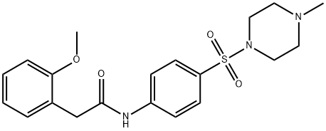 2-(2-methoxyphenyl)-N-[4-(4-methylpiperazin-1-yl)sulfonylphenyl]acetamide 구조식 이미지