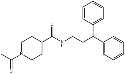 1-acetyl-N-(3,3-diphenylpropyl)piperidine-4-carboxamide Structure