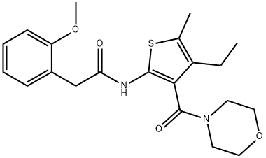 N-[4-ethyl-5-methyl-3-(morpholine-4-carbonyl)thiophen-2-yl]-2-(2-methoxyphenyl)acetamide Structure