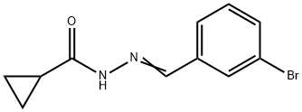 N-[(E)-(3-bromophenyl)methylideneamino]cyclopropanecarboxamide 구조식 이미지