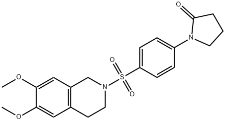 1-[4-[(6,7-dimethoxy-3,4-dihydro-1H-isoquinolin-2-yl)sulfonyl]phenyl]pyrrolidin-2-one Structure