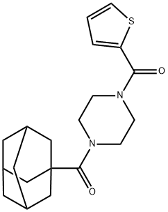 [4-(adamantane-1-carbonyl)piperazin-1-yl]-thiophen-2-ylmethanone Structure