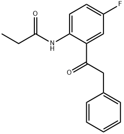 N-[4-fluoro-2-(2-phenylacetyl)phenyl]propanamide 구조식 이미지