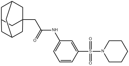 2-(1-adamantyl)-N-(3-piperidin-1-ylsulfonylphenyl)acetamide Structure