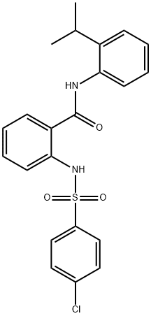 2-[(4-chlorophenyl)sulfonylamino]-N-(2-propan-2-ylphenyl)benzamide 구조식 이미지