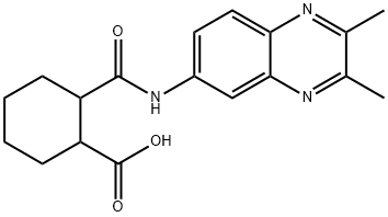 2-[(2,3-dimethylquinoxalin-6-yl)carbamoyl]cyclohexane-1-carboxylic acid 구조식 이미지