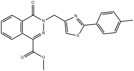 methyl 3-[[2-(4-methylphenyl)-1,3-thiazol-4-yl]methyl]-4-oxophthalazine-1-carboxylate Structure