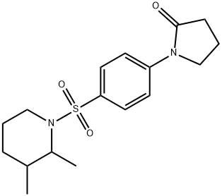 1-[4-(2,3-dimethylpiperidin-1-yl)sulfonylphenyl]pyrrolidin-2-one 구조식 이미지