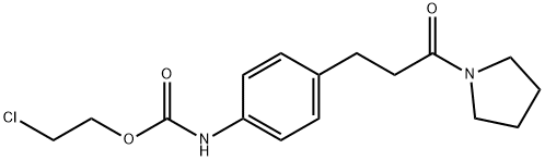 2-chloroethyl N-[4-(3-oxo-3-pyrrolidin-1-ylpropyl)phenyl]carbamate 구조식 이미지