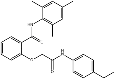 2-[2-(4-ethylanilino)-2-oxoethoxy]-N-(2,4,6-trimethylphenyl)benzamide 구조식 이미지