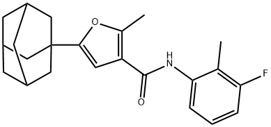 5-(1-adamantyl)-N-(3-fluoro-2-methylphenyl)-2-methylfuran-3-carboxamide Structure