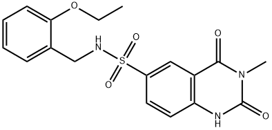 N-[(2-ethoxyphenyl)methyl]-3-methyl-2,4-dioxo-1H-quinazoline-6-sulfonamide Structure