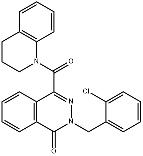 2-[(2-chlorophenyl)methyl]-4-(3,4-dihydro-2H-quinoline-1-carbonyl)phthalazin-1-one 구조식 이미지