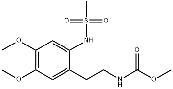 methyl N-[2-[2-(methanesulfonamido)-4,5-dimethoxyphenyl]ethyl]carbamate 구조식 이미지