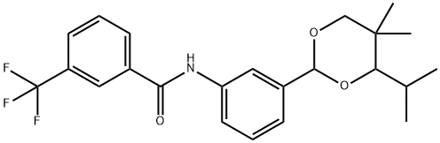 N-[3-(5,5-dimethyl-4-propan-2-yl-1,3-dioxan-2-yl)phenyl]-3-(trifluoromethyl)benzamide Structure