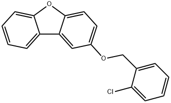 2-[(2-chlorophenyl)methoxy]dibenzofuran 구조식 이미지