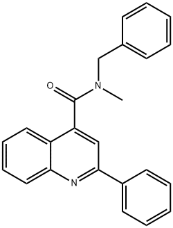 N-benzyl-N-methyl-2-phenylquinoline-4-carboxamide Structure