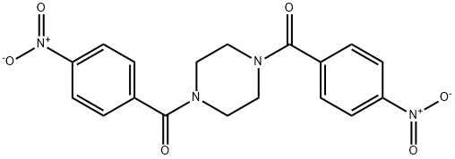 [4-(4-nitrobenzoyl)piperazin-1-yl]-(4-nitrophenyl)methanone Structure