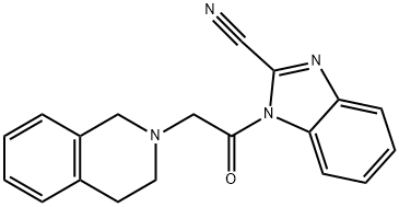 1-[2-(3,4-dihydro-1H-isoquinolin-2-yl)acetyl]benzimidazole-2-carbonitrile Structure