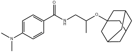 N-[2-(1-adamantyloxy)propyl]-4-(dimethylamino)benzamide 구조식 이미지