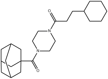 1-[4-(adamantane-1-carbonyl)piperazin-1-yl]-3-cyclohexylpropan-1-one Structure