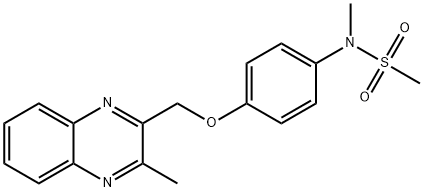 N-methyl-N-[4-[(3-methylquinoxalin-2-yl)methoxy]phenyl]methanesulfonamide 구조식 이미지