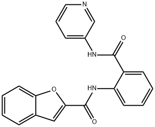 N-[2-(pyridin-3-ylcarbamoyl)phenyl]-1-benzofuran-2-carboxamide Structure