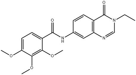 N-(3-ethyl-4-oxoquinazolin-7-yl)-2,3,4-trimethoxybenzamide 구조식 이미지