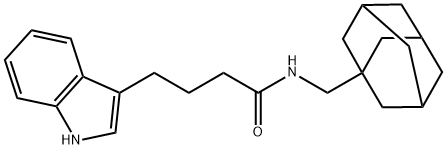N-(1-adamantylmethyl)-4-(1H-indol-3-yl)butanamide 구조식 이미지