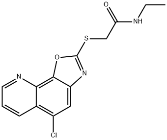 2-[(5-chloro-[1,3]oxazolo[4,5-h]quinolin-2-yl)sulfanyl]-N-ethylacetamide 구조식 이미지