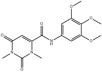 1,3-dimethyl-2,6-dioxo-N-(3,4,5-trimethoxyphenyl)pyrimidine-4-carboxamide Structure
